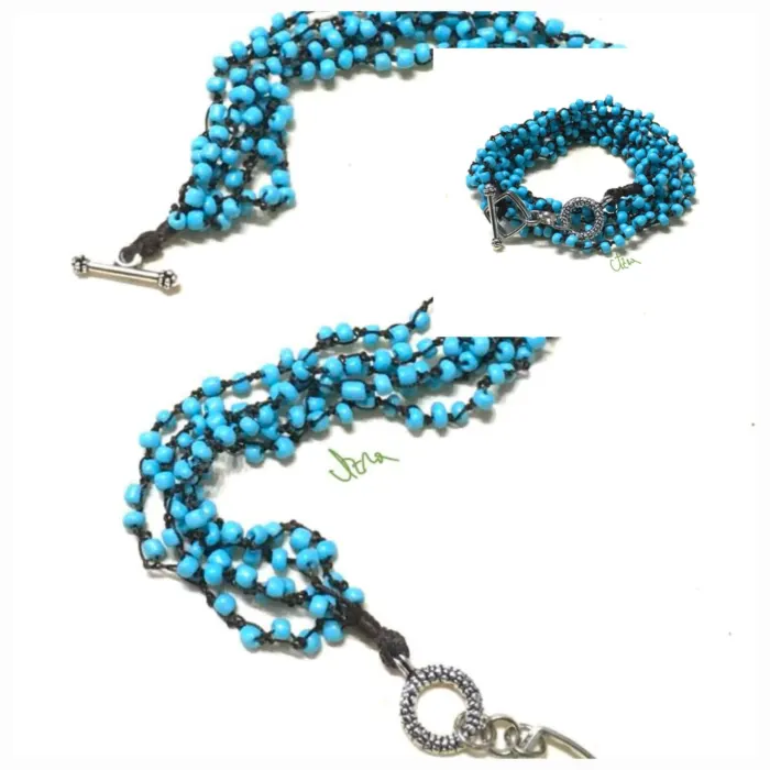 Slika oglasa wrap narukvica od sitnih perlica, rucni rad