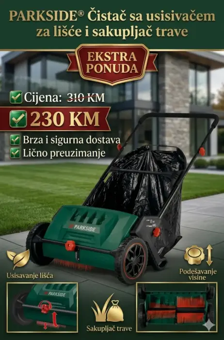 Slika oglasa PARKSIDE® Čistač sa usisivačem za lišće i sakupljač trave