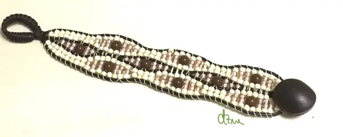 boho kozna narukvica, rucni rad