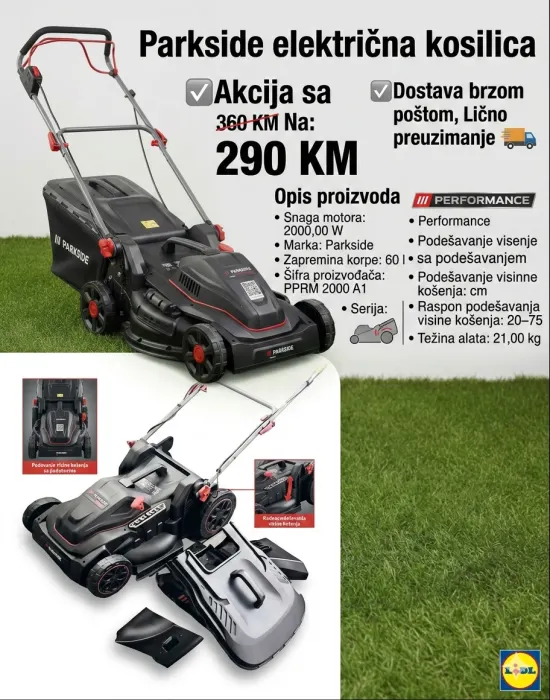 Slika oglasa Parkside električna kosilica